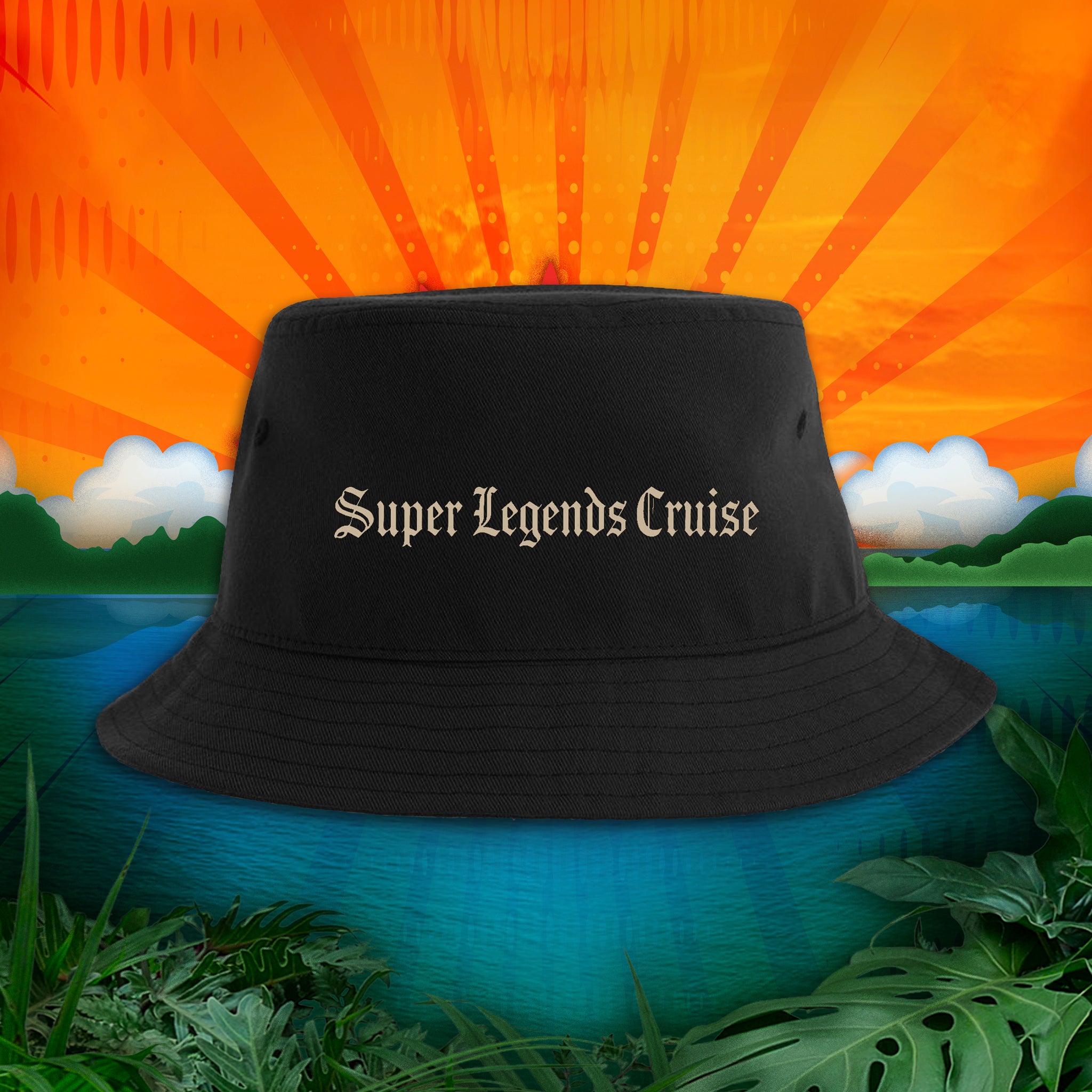 Super Legends Cruise Embroidered Bucket Hat - Black